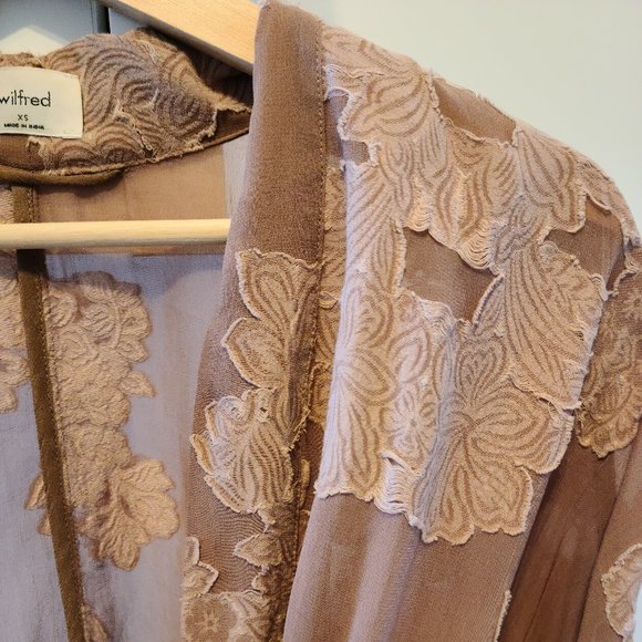 Brown Floral Kimono Cardigan - Picture 5 of 6